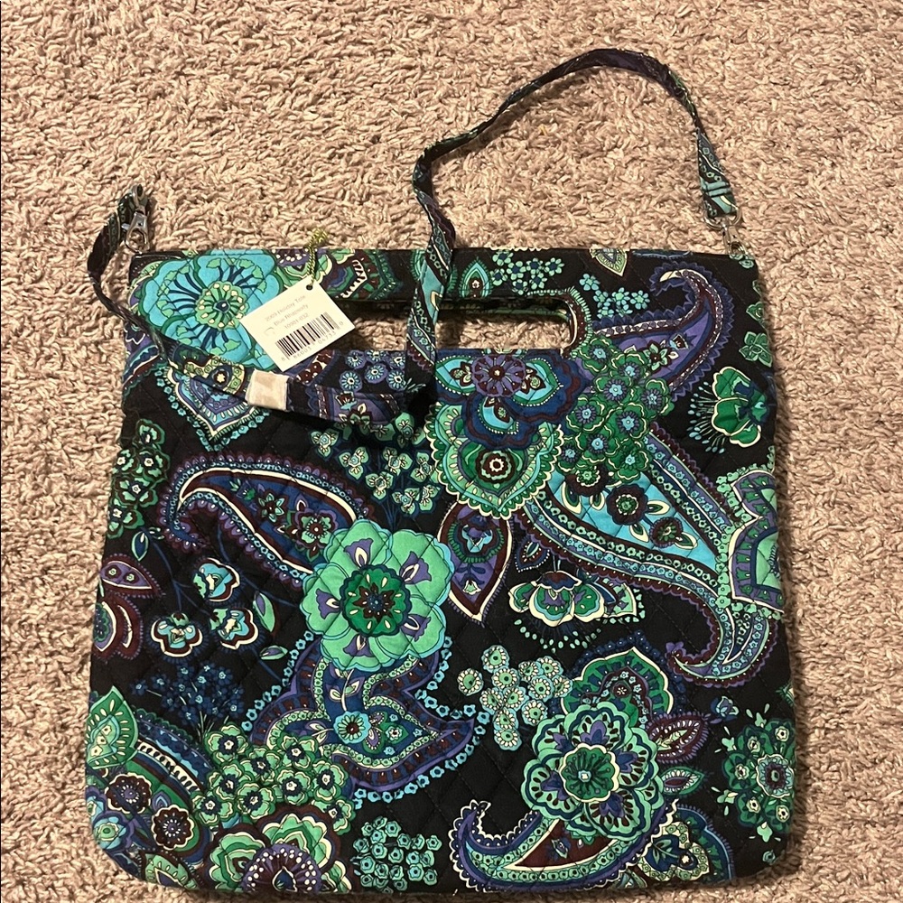Vera Bradley Blue and Green Paisley Crossbody Bag